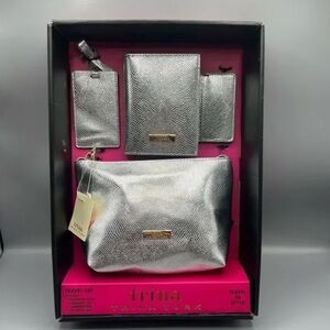 Trina Turk Travel In Style 4 PC Travel Set - Silver